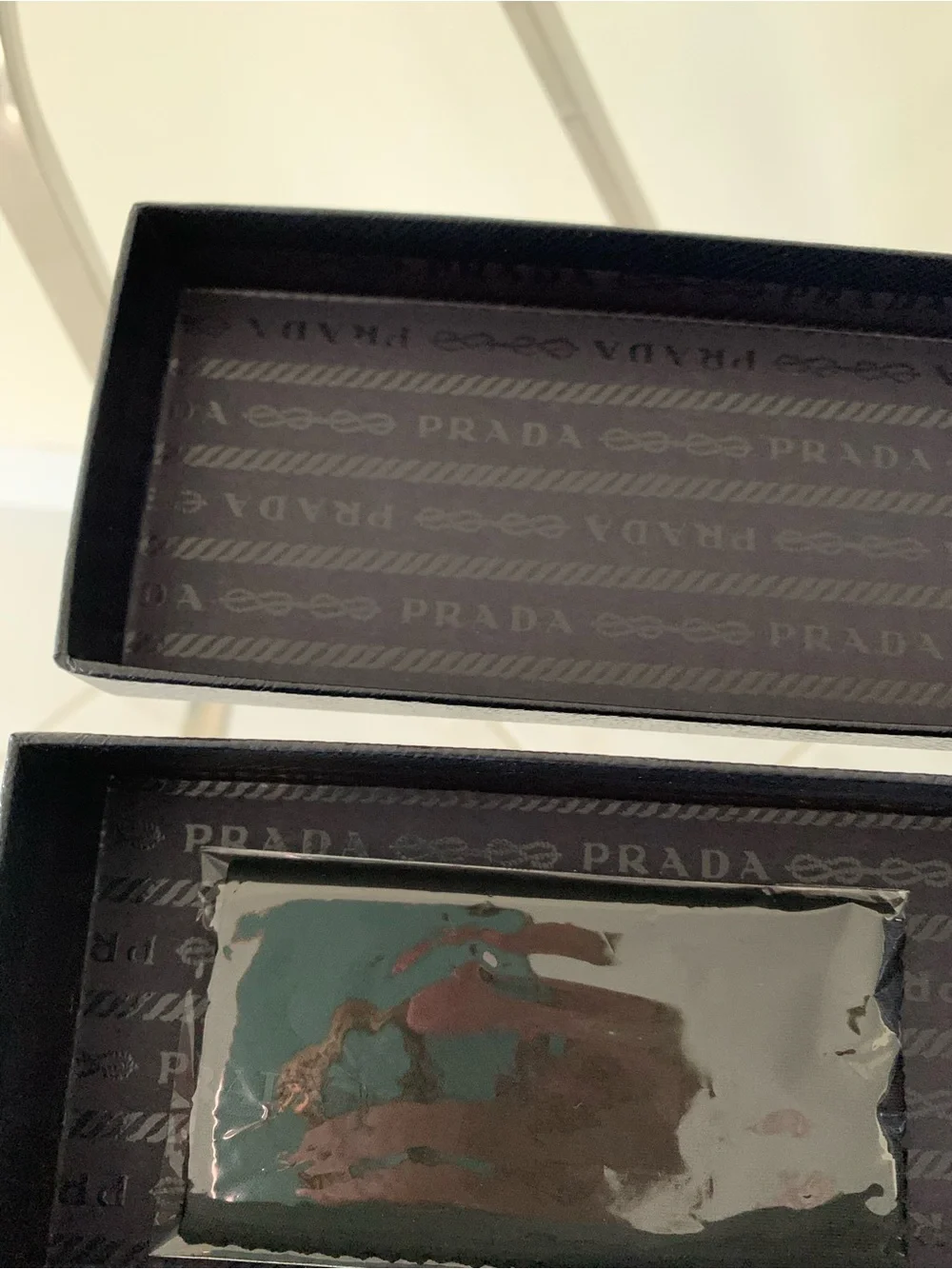 Prada eyeglass box and cleaning cloth